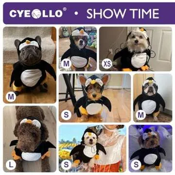 cyeollo Dog Halloween Costumes Funny Penguin Cosplay Halloween Party Outfits Clothes Pet Costume for Medium Dogs