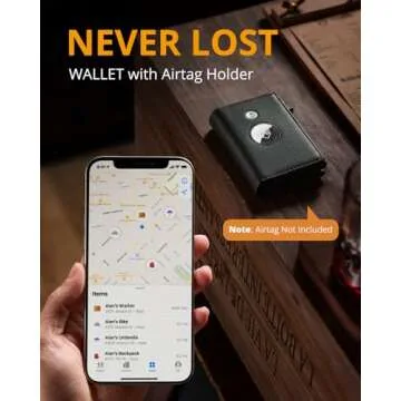 YESIIW Airtag Wallet for Men, RFID Blocking Wallet, Trifold Leather Wallets Magnetic Closure, Men's ...