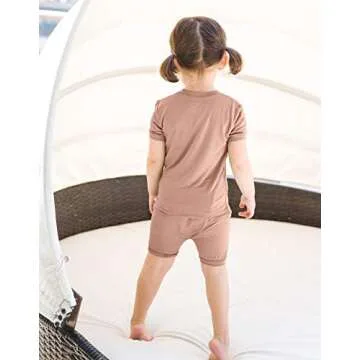 Vaenait Kids Short Sleeve Pajamas Set for Toddlers