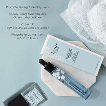 butter LONDON P.D. Quick Dry Conditioning Drops Cuticle Oil - Nail Oil with Vitamin E Moisturizes & Conditions Cuticles & Nail Beds - Cuticle Care for Manicure & Pedicure, Vegan & Gluten Free