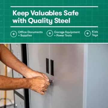 Fedmax Metal Garage Storage Cabinet | Durable Utility Locker