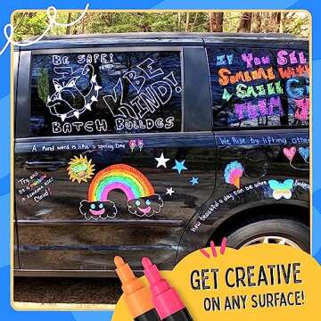 Chalkola Liquid Chalk Markers for Blackboard & Glass (Pack of 16, 6mm Reversible Tip) Washable Chalk Pens for Window, Bistro, Mirror, Car, Wall Calendar, Menu Board | Chalkboard Markers Erasable