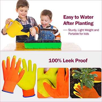 Gardening Tools Toy Set for Girls Boys with Beatiful Storage Bag, Watering Can, Gardening Gloves, Shovels, rake, Apron, Sun Hat kit for Children Kids Outdoor Play and Dress up Clothes Role Play