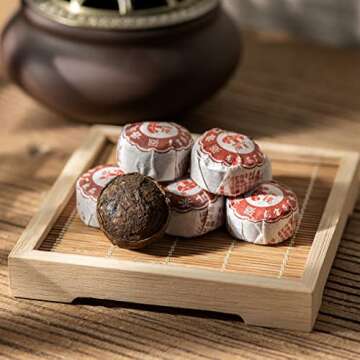 Teavivre Ripened Aged Pu-erh Mini Tuocha Chinese Ripe Puerh Tea (Fermented, Shou, 100g)