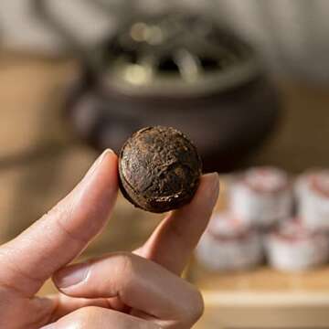 Teavivre Ripened Aged Pu-erh Mini Tuocha Chinese Ripe Puerh Tea (Fermented, Shou, 100g)