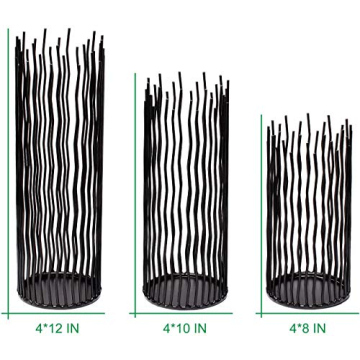 Elegant Metal Iron Candle Holders Set for Home Decor