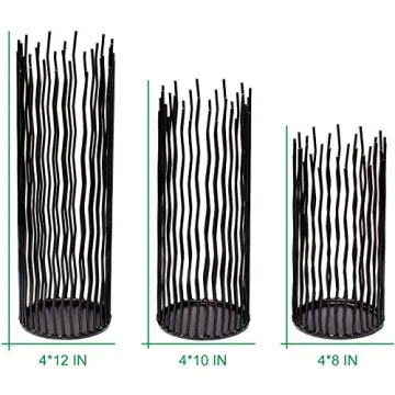 Elegant Metal Iron Candle Holders Set for Home Decor