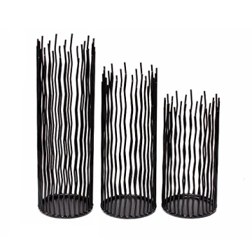 Elegant Metal Iron Candle Holders Set for Home Decor