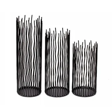 Elegant Metal Iron Candle Holders Set for Home Decor