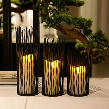 Elegant Metal Iron Candle Holders Set for Home Decor