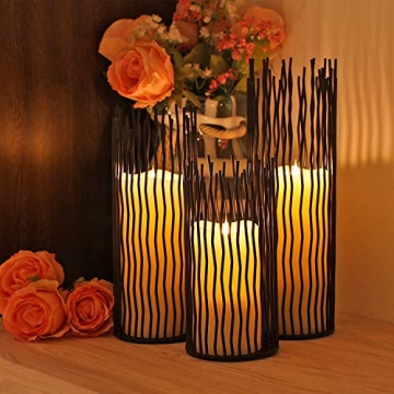 Elegant Metal Iron Candle Holders Set for Home Decor