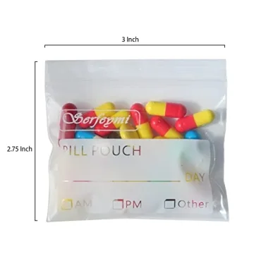 Serfeymi Pill Pouch Bags 120 Count for Travel & Organization