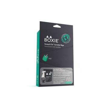 Boxie® Sustainable Scoop & Tie™ Bags for Pet Waste, Boxiecat- 120 Count (Pack of 1)
