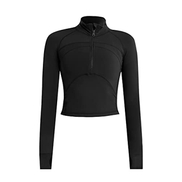 Vickyyds Women's Stylish Cropped Yoga Jacket for Activewear