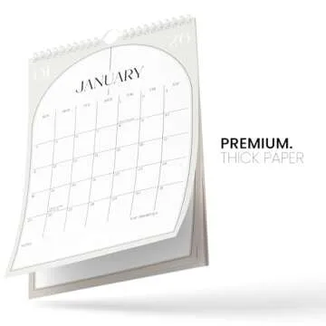 Karto Wall Calendar 2025 - Vertical 11x17 inch Runs Until June 2026 - Boost Your Productivity and Easy Planning with the Aesthetic Monthly Calendar - Boho Beige