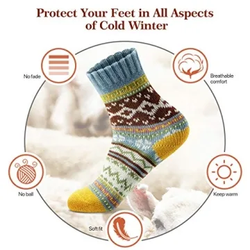 Cozy FYC Women Winter Socks - Warm Wool Gifts