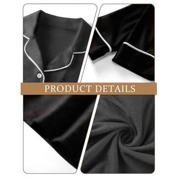 Xaatren 2 Pack Women Nightgowns Button Down Sleepwear Soft Long Sleeve Pajama Women Nightdress V Shaped Neck Sleep Shirts (Black, Iron Grey,XX-Large)