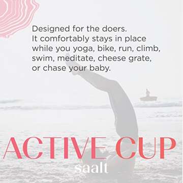 Saalt Menstrual Cup 2-Pack - Premium Design - Most Comfortable Period Cup - #1 Active Cup - Wear for 12 Hours - Soft, Flexible, Reusable Medical-Grade Silicone - Made in USA