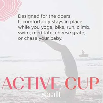 Saalt Menstrual Cup 2-Pack - Premium Design - Most Comfortable Period Cup - #1 Active Cup - Wear for 12 Hours - Soft, Flexible, Reusable Medical-Grade Silicone - Made in USA