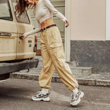 BEAU TODAY Chunky Sneakers for Women, Womens Fashion Sneakers, Lace Up Platform Comfortable Leather ...