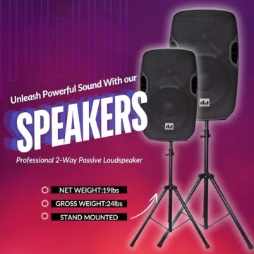 MUSYSIC Portable PA System with Wireless Microphone and Speakers