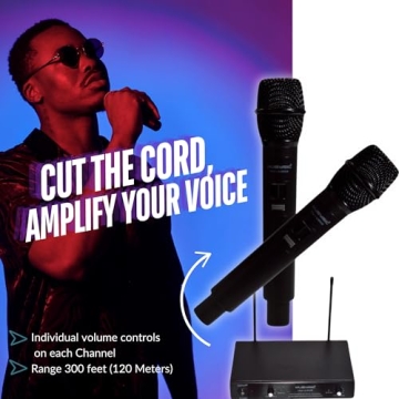 MUSYSIC Portable PA System with Wireless Microphone and Speakers