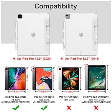 CaseBot SlimShell iPad Pro 12.9'' Case with Pencil Holder