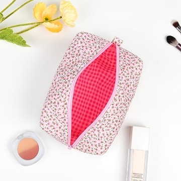 Beautiful Quilted Makeup Bag for Travel Organization