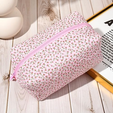 Beautiful Quilted Makeup Bag for Travel Organization
