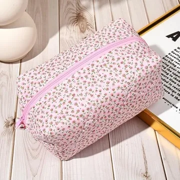 Beautiful Quilted Makeup Bag for Travel Organization