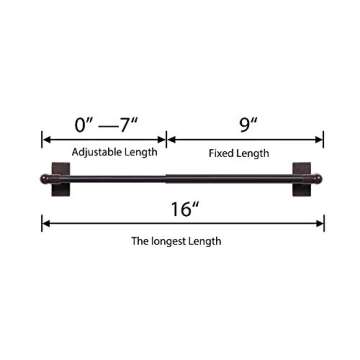 Turquoize 2 Pack Magnetic Curtain Rod Magnetic Curtain Rods for Metal Doors Multi-Use Adjustable Caf...