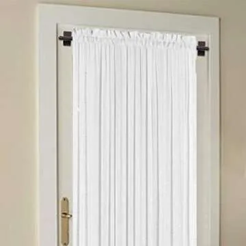 Turquoize 2 Pack Magnetic Curtain Rod Magnetic Curtain Rods for Metal Doors Multi-Use Adjustable Cafe Sidelight Magnetic Rods Extends from 09 inch to 16 inch Magnetic Cafe Curtain Rod, Cocoa, 2-Pack