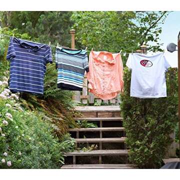 Retractable Clothesline Indoor and Outdoor Heavy Duty Wall Mounted Clothes Line for Wet and Dry Clot...