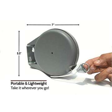 Retractable Clothesline Indoor and Outdoor Heavy Duty Wall Mounted Clothes Line for Wet and Dry Clothing 40 Feet of Drying Space Easy Installation Clothespins Included