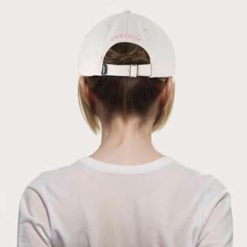 Baseball Cap Women - Unstructured Classic Adjustable Strap Cotton Twill Hat Embroidered