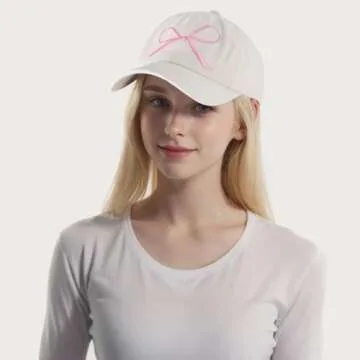 Baseball Cap Women - Unstructured Classic Adjustable Strap Cotton Twill Hat Embroidered