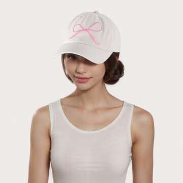Baseball Cap Women - Unstructured Classic Adjustable Strap Cotton Twill Hat Embroidered