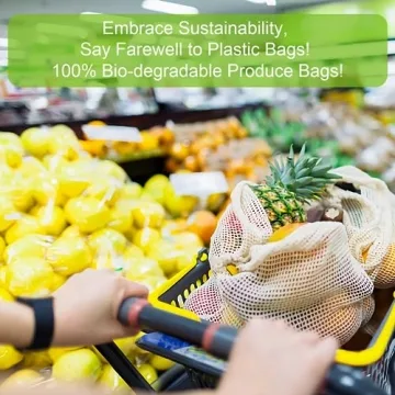 KerKoor Eco-Friendly Cotton Reusable Mesh Bags for Groceries