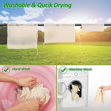 KerKoor Eco-Friendly Cotton Reusable Mesh Bags for Groceries