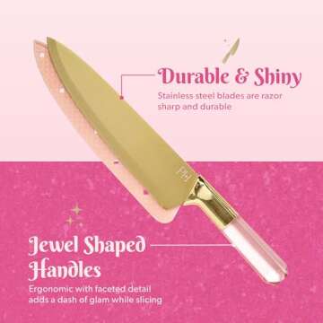 Paris Hilton Glam Stainless Steel Knife Set - 4 Pieces