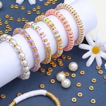 1500 Gold Flat Spacer Beads for DIY Jewelry Making