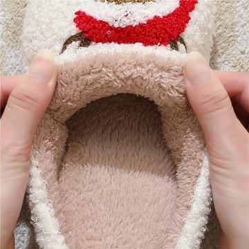 Cute Christmas Slippers with Gingerbread Design for All