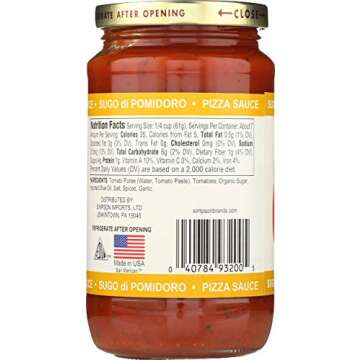 SMT San Merican Tomato Pizza Sauce - Pizza Sauce from Fully Ripened Tomatoes, 14 oz