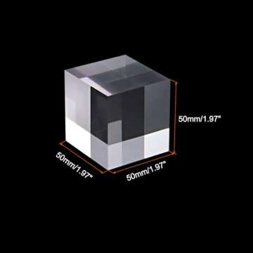PATIKIL 2"x2"x2" Jewelry Display Riser, Polished Acrylic Cube Display Stand Block Collection Showcas...
