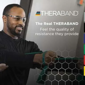 THERABAND Resistance Bands, Latex Exercise Bands for Rehab