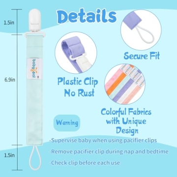 Stylish Babygoal Pacifier Clips - Durable Clips & Leashes
