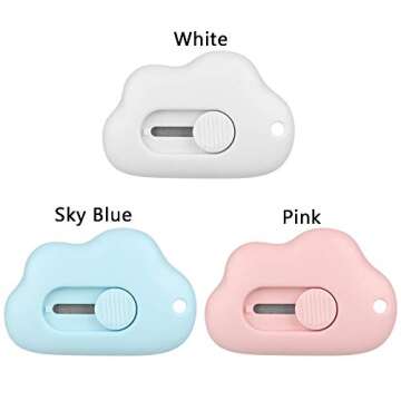 Cute Cloud Mini Utility Knife for Office & Home Tasks