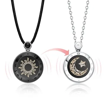 TOTWOO Long Distance Touch Necklace| Vibration & Light Up Smart Necklace for Long Distance Relations...