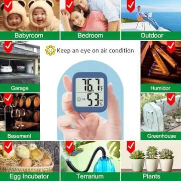 Antonki 2 Pack Hygrometer Thermometer Indoor Climate Monitor