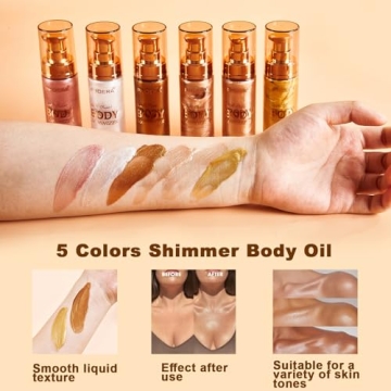 PHOERA Body Shimmer Oil for Stunning Radiance